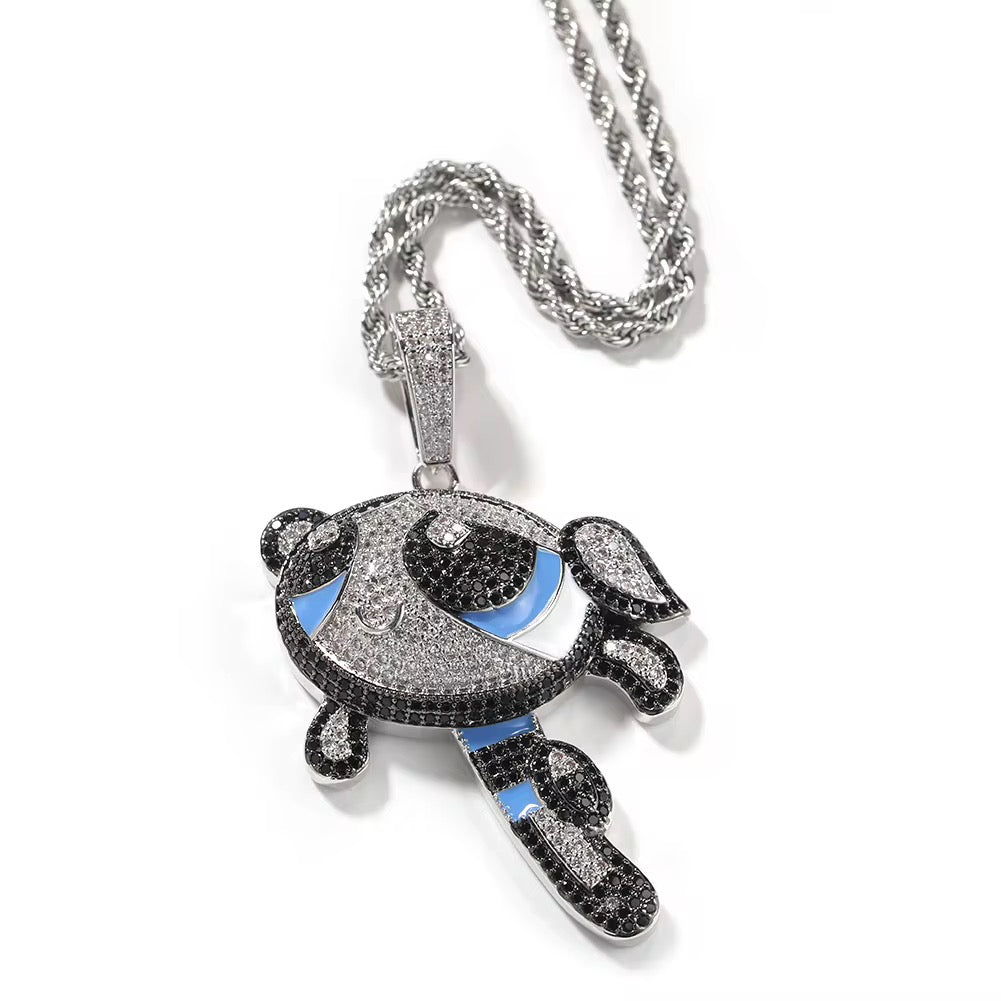 ICED CARTOON BUBBLES PENDANT