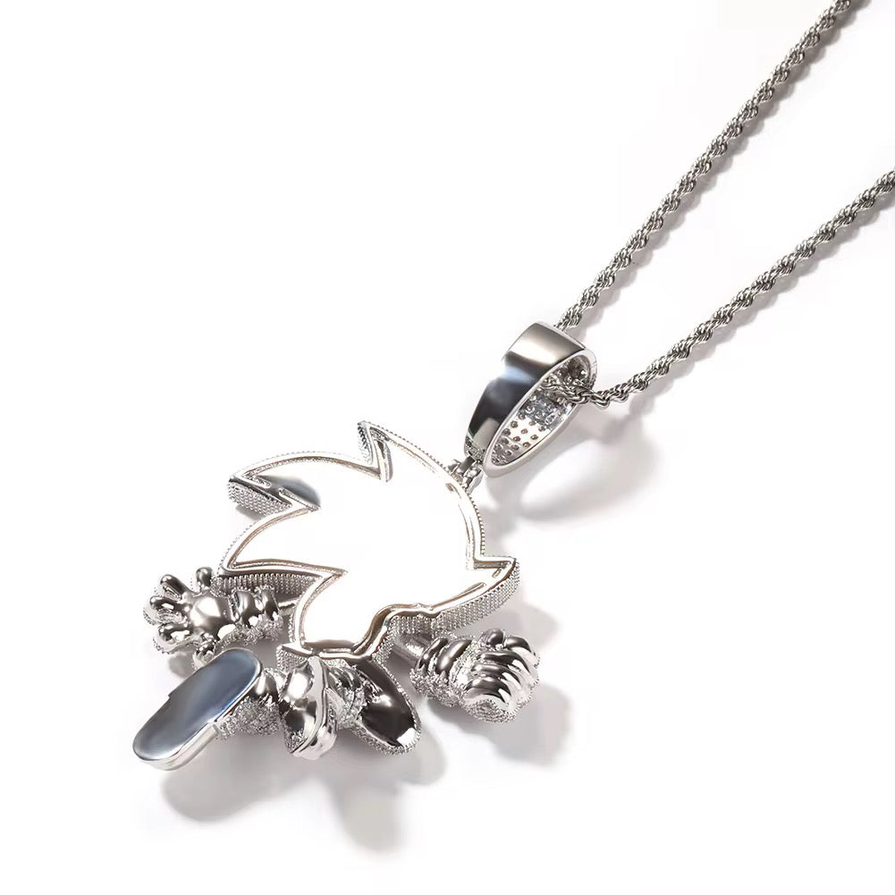 ICED ENEMAL BLUE SONIC PENDANT