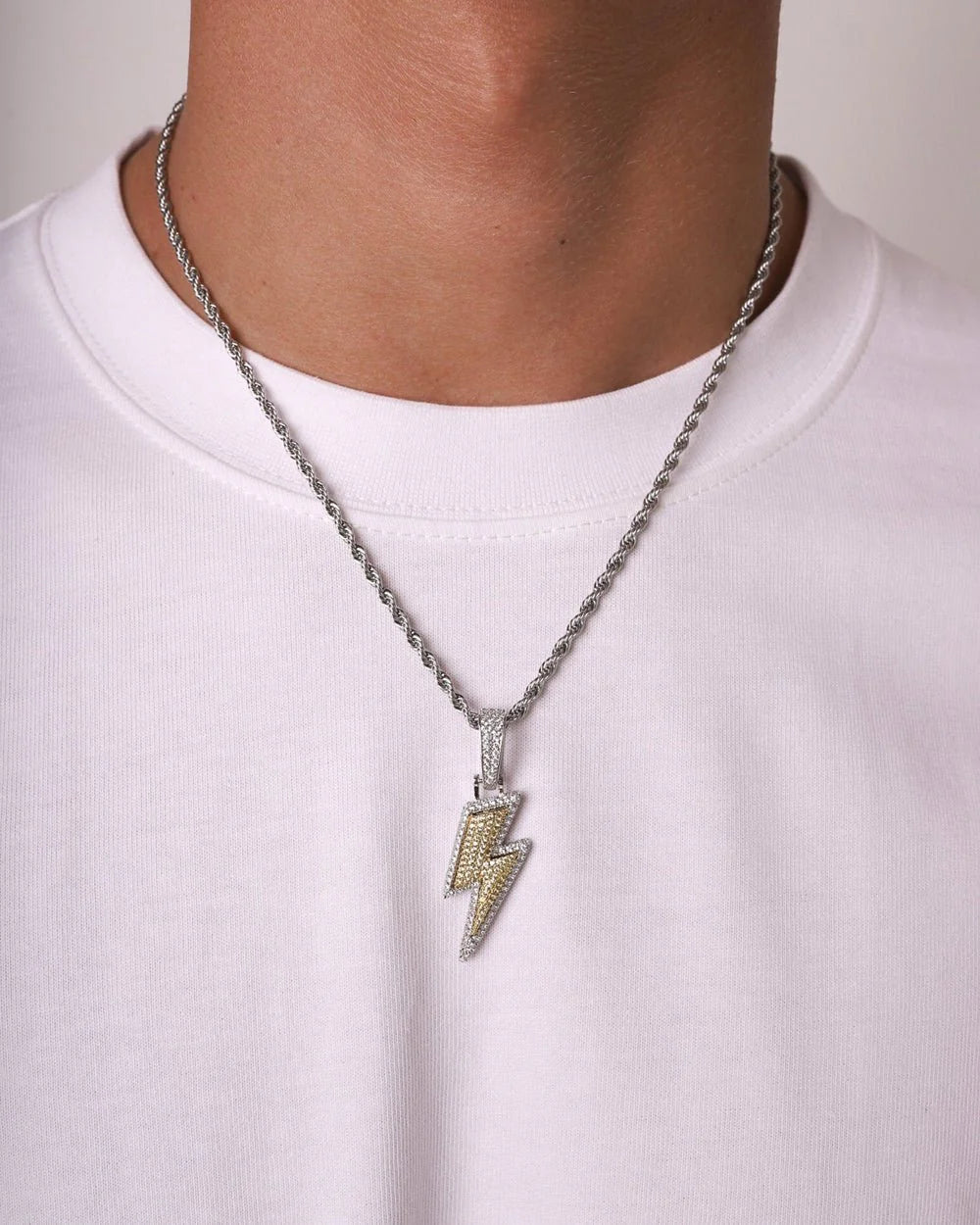 ICED FLASH PENDANT - 925 SILVER