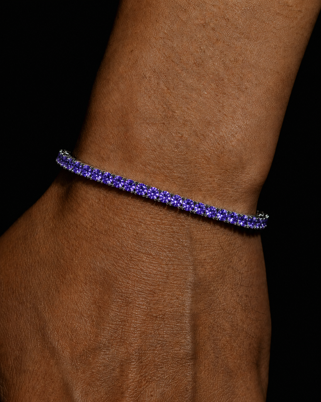 ICED VIOLET TENNIS BRACELET