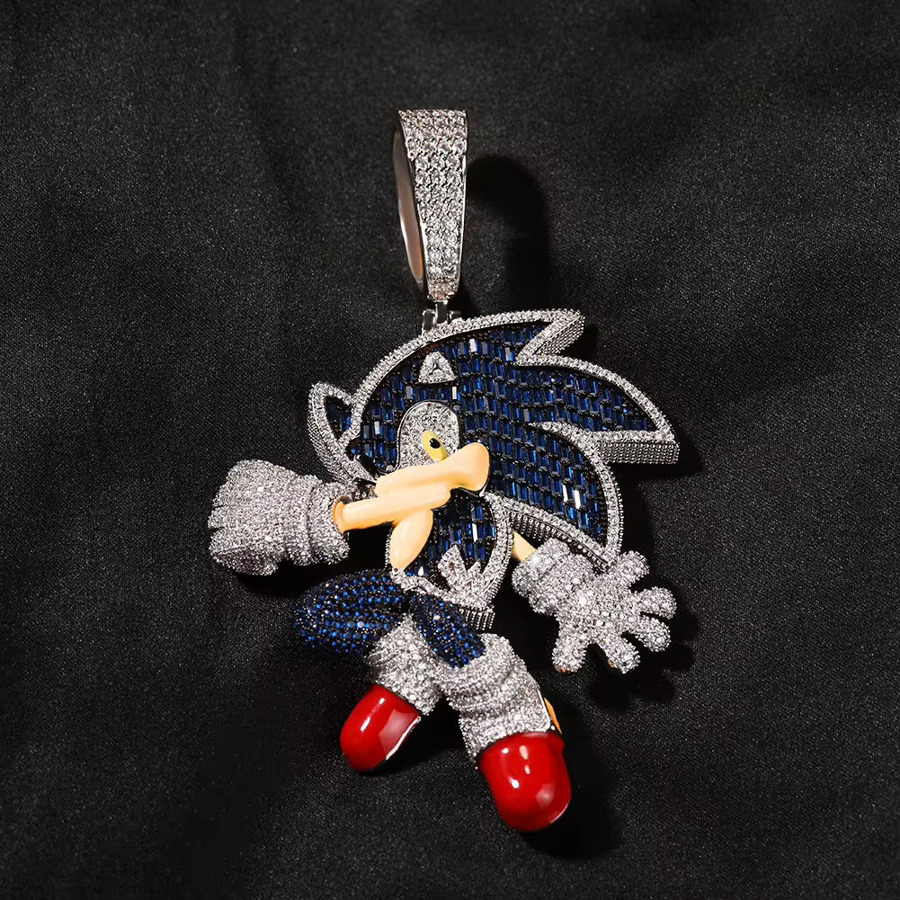 ICED ENEMAL BLUE SONIC PENDANT
