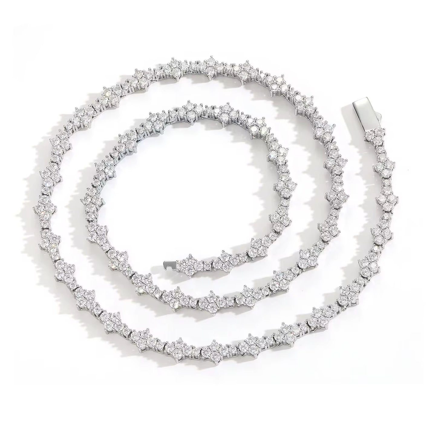 3MM HONEYCOMB CHAIN - WHITE GOLD