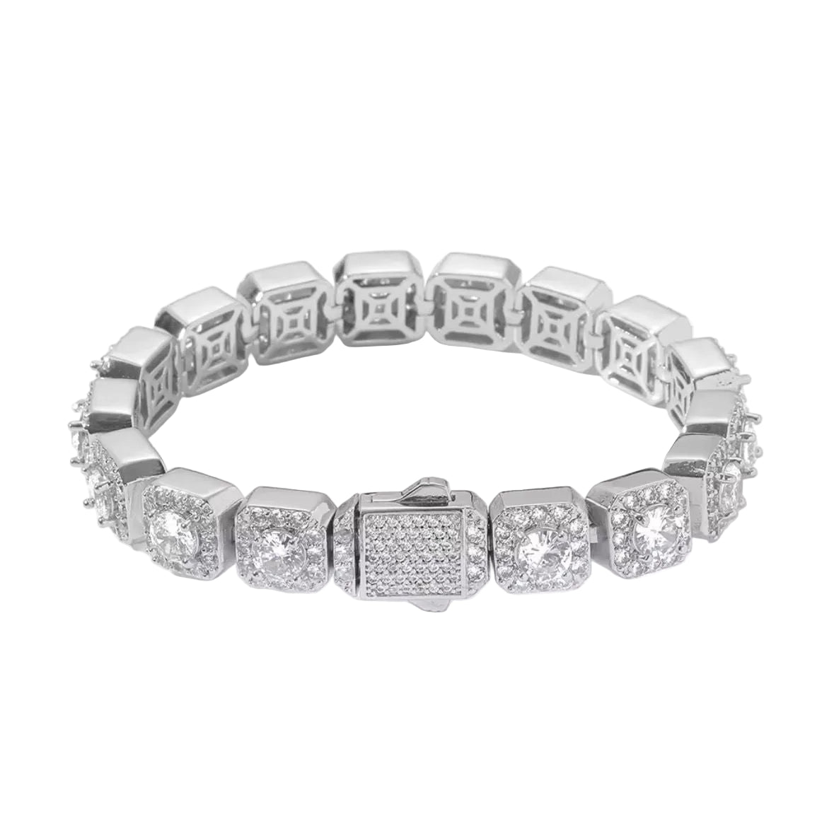 ICED CLUSTERED TENNIS BRACELET