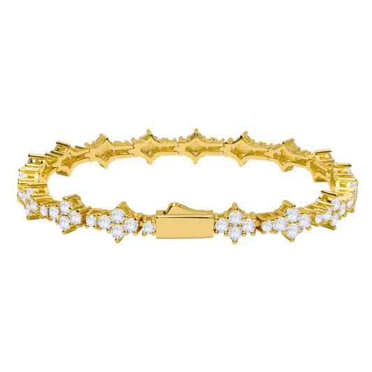 3MM HONEYCOMB BRACELET - GOLD