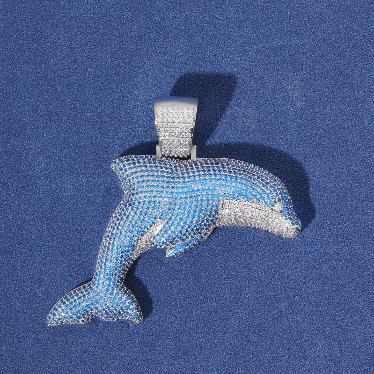 ICED DOLPHIN PENDANT