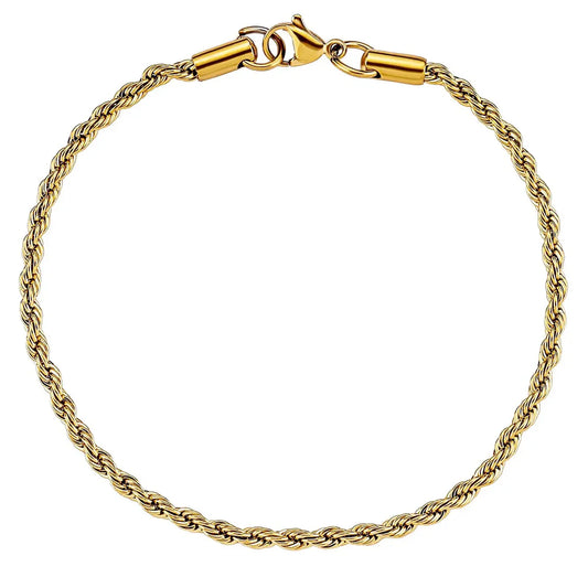 3MM ROPE BRACELET - GOLD