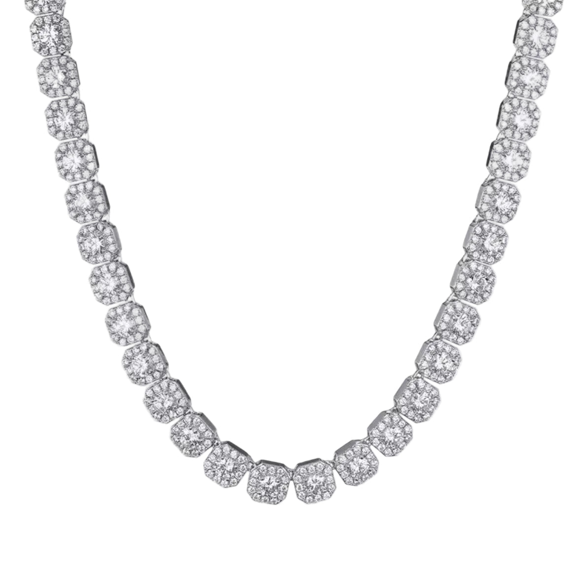 10MM ICED CLUSTERED TENNIS CHAIN