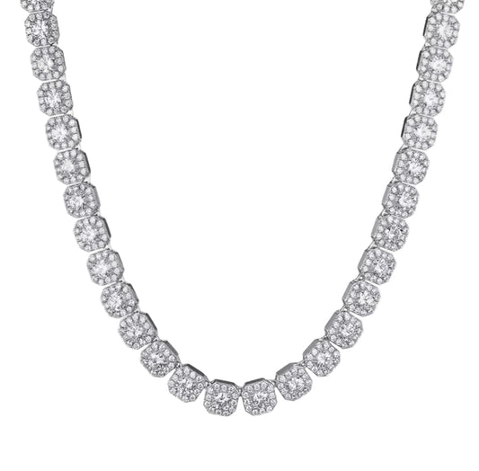 10MM ICED CLUSTERED TENNIS CHAIN