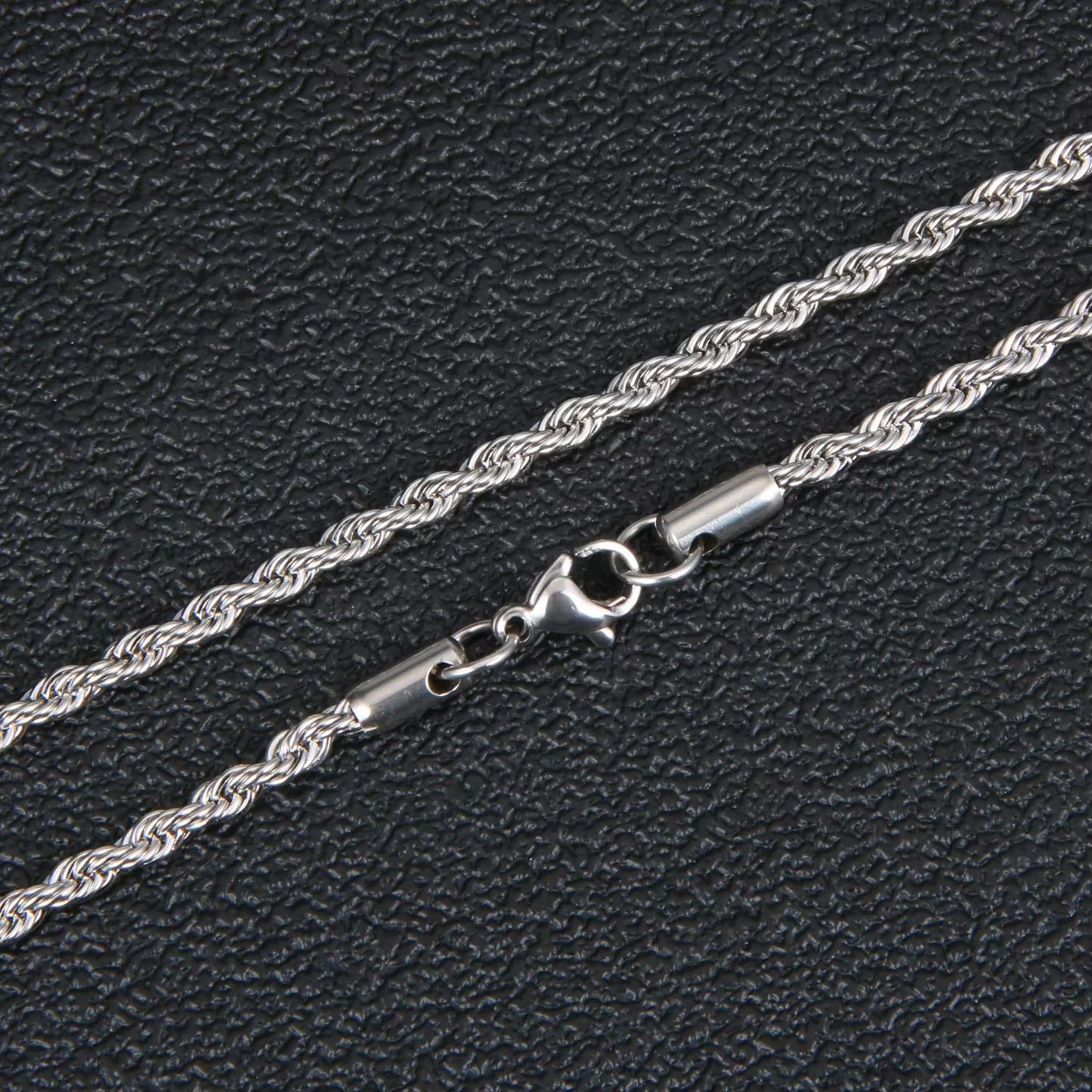 3MM ROPE BRACELET - WHITE GOLD