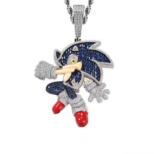 ICED ENEMAL BLUE SONIC PENDANT