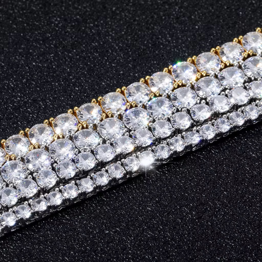 ICED TENNIS BRACELET - GOLD