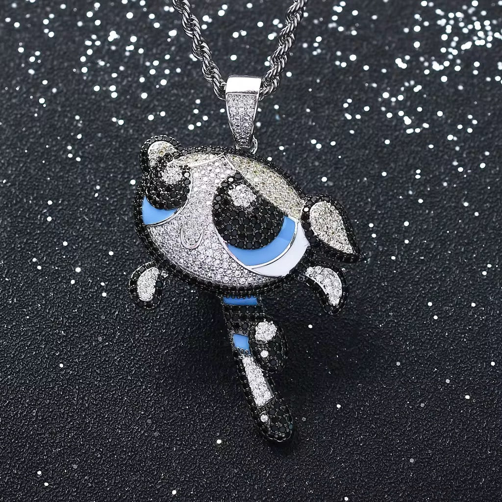 ICED CARTOON BUBBLES PENDANT