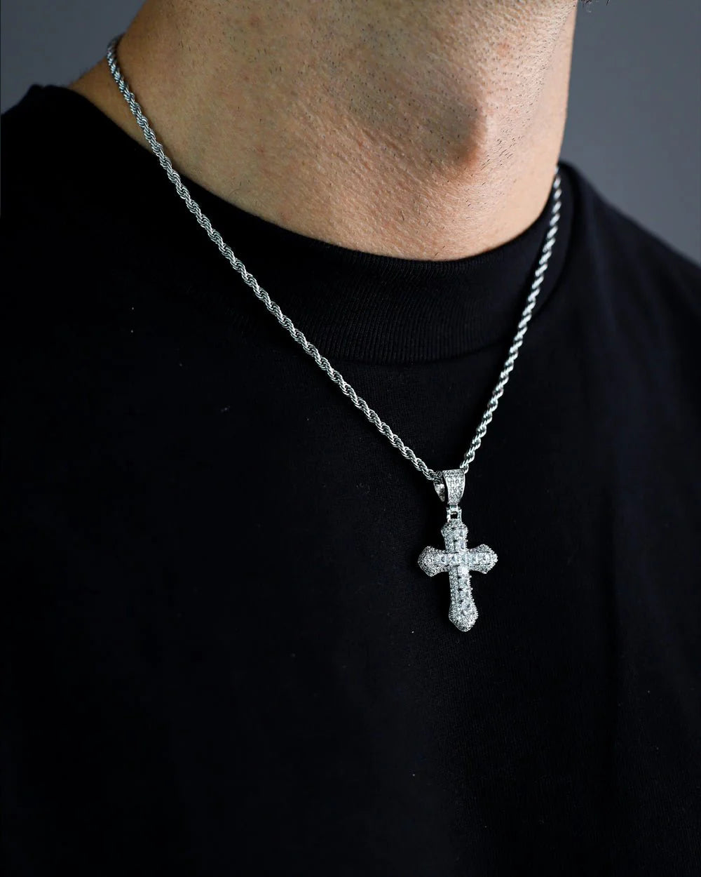 ICE CROSS WHITE PENDANT