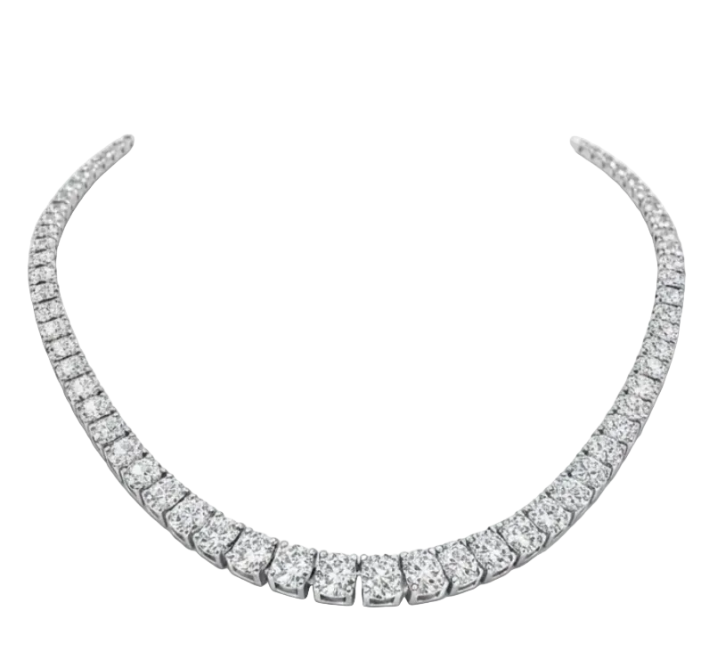 ICED TENNIS CHAIN WHITE GOLD