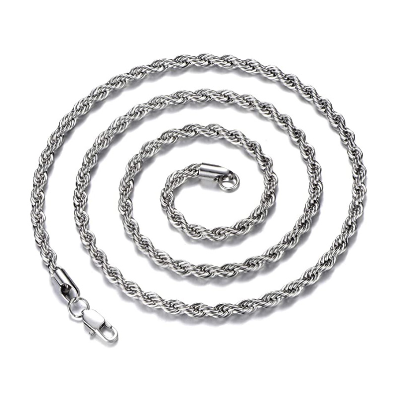 3mm ROPE CHAIN WHITE GOLD