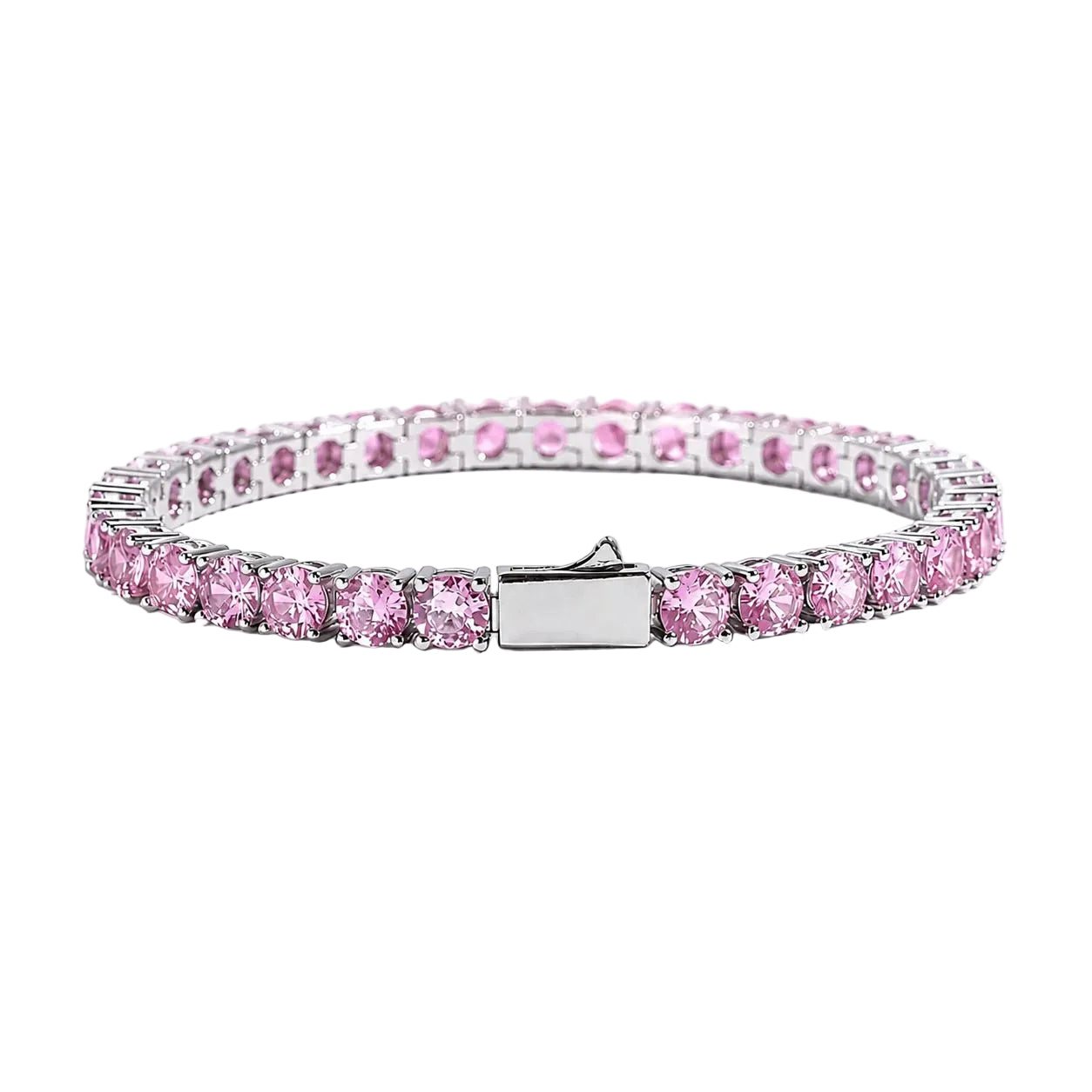 ICED PINK TENNIS BRACELET