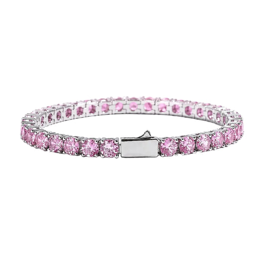 ICED PINK TENNIS BRACELET