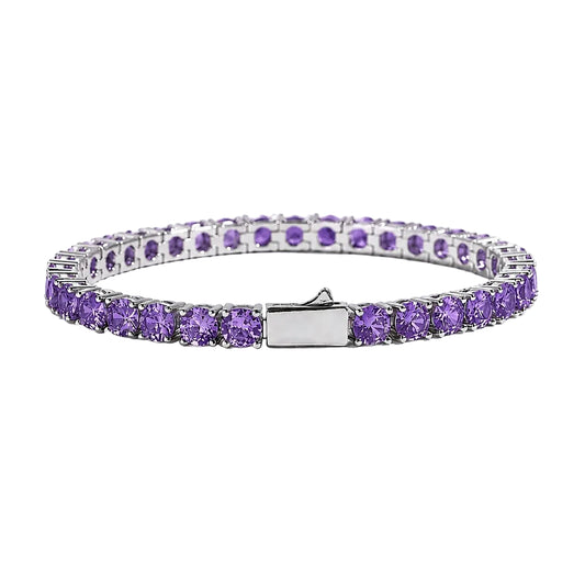 ICED VIOLET TENNIS BRACELET