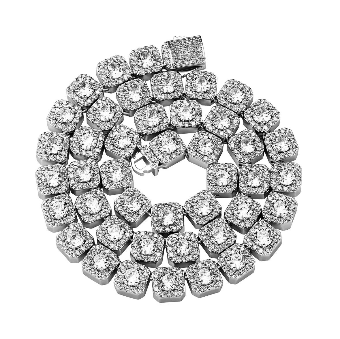 10MM ICED CLUSTERED TENNIS CHAIN