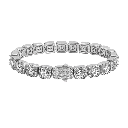 ICED CLUSTERED TENNIS BRACELET