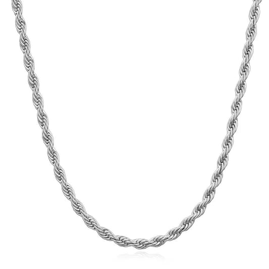 3mm ROPE CHAIN WHITE GOLD